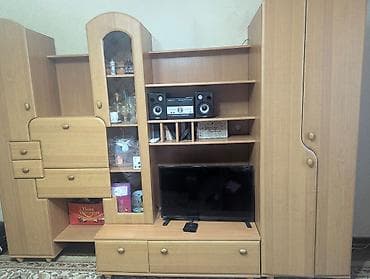 Стенка-шкаф, Тип стенки-шкафа: Модульная, Для зала, Особенности: С отделением под телевизор