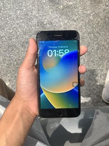IPhone 8 Plus, Б/у, 64 ГБ, Черный, Кабель, 80 %