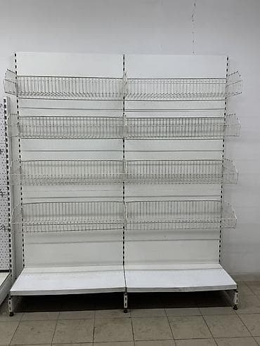 Корзины: Торговый стеллаж с сетчатыми корзинами - Формат: пристенный модуль с — 1