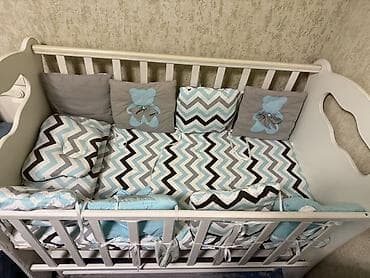 small table: Детская односпальная кровать, Б/у, Для мальчика, С бортиком, С матрасом, Дерево, Платная доставка — 3