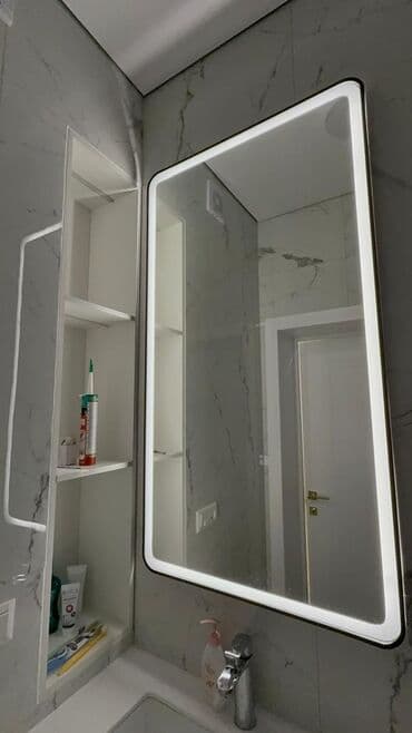 зеркало для ван: Зеркала и зеркальные панели с подсветкой на заказ - Настенные — 4