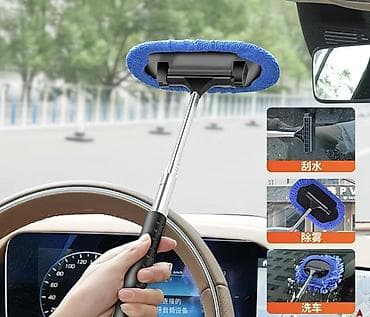 Многофункциональный скребок-щетка для стекол и зеркал автомобиля -