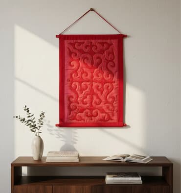 люцерна джеа в кыргызстане: Объемные шелковые стеганные панно. старинный кыргызский орнамент — 1