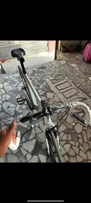 Фикс-байк (fixed gear) с дорожным рулём - Рама: легкая алюминиевая — 2