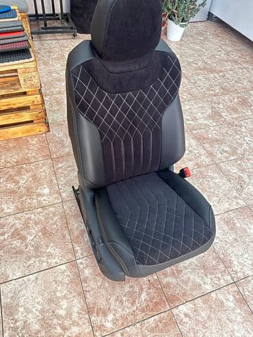 сиденье фольксваген венто: Чехлы Кожаные, цвет - Серый, Volkswagen, Новый, Самовывоз — 3