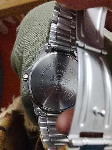 ош саат: Классикалык сааттар саат, Casio, Күмүш, Жапония, Суу өткөрбөөчү, Эркектердики, Жаңы — 2