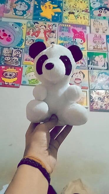 домик для девочек: Мягкие игрушки (набор) каждая по штучно - Панда: компактная плюшевая — 1