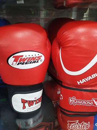 Перчатки: Боксёрские перчатки перчатки для ММА снарядки кожаныеновые — 1