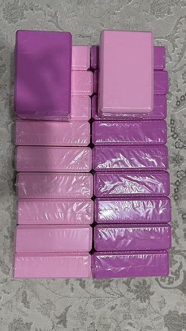 форма для йоги: ЙОГА-БЛОК (кирпич), розово‑лиловые оттенки - Материал: плотная — 3