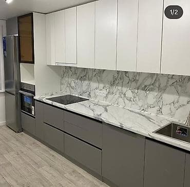 Башка эмеректер: Ашкана гарнитуру, Жаңы, Бөлүп төлөө менен, түсү - Боз, МДФ, Акысыз жеткирүү — 6