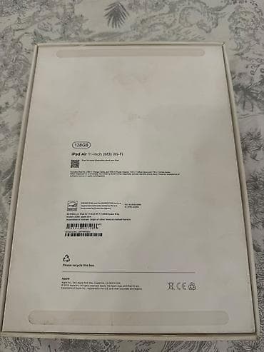 Техника и электроника: IPad Air 11" (M3), 128 ГБ, Wi‑Fi Характеристики: - Модель: iPad Air — 6