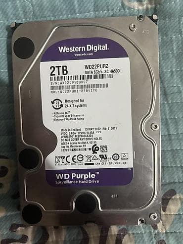 Накопитель, Б/у, Western Digital (WD), HDD, 2 ТБ, 3.5", Для ПК
