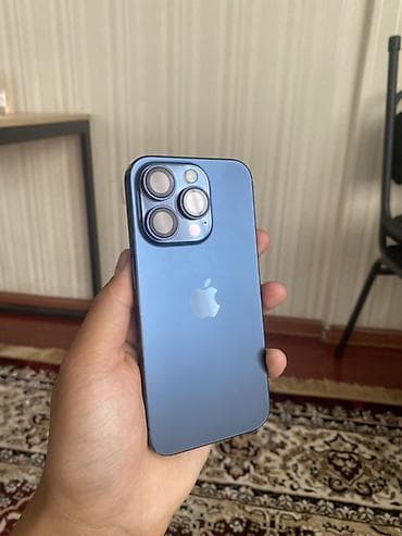 IPhone 15 Pro, Б/у, 128 ГБ, Blue Titanium, Зарядное устройство, Защитное стекло, Чехол, 80 % at lalafo.kg IPhone 15 Pro, Б/у, 128 ГБ, Blue Titanium, Зарядное устройство, Защитное стекло, Чехол, 80 %
