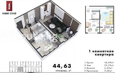 жк локал: 1 комната, 45 м², 106 серия улучшенная, 4 этаж, Готовая ПСО (под самоотделку) — 5