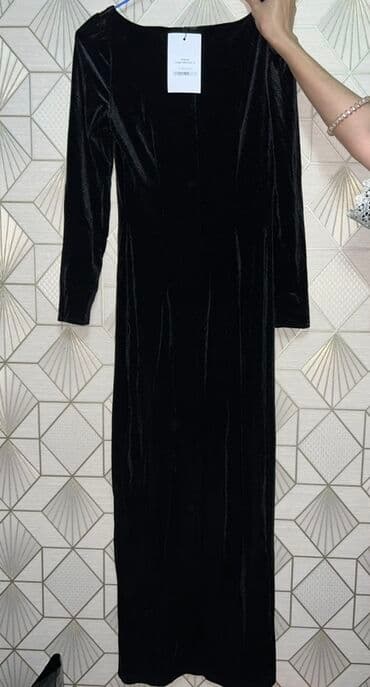 длинные платья с рукавами для полных: Вечернее платье, Длинная модель, Велюр, С рукавами — 4