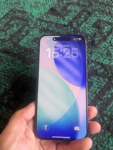 IPhone 15 Pro, Б/у, 256 ГБ, Black Titanium, Защитное стекло, 69 %