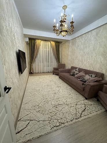 2 комнаты, 63 м², Аламедин-1 мкр Элитка, 6 этаж, Евроремонт