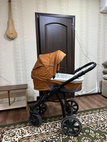 коляска prego: Коляска, цвет - Коричневый, Б/у — 2