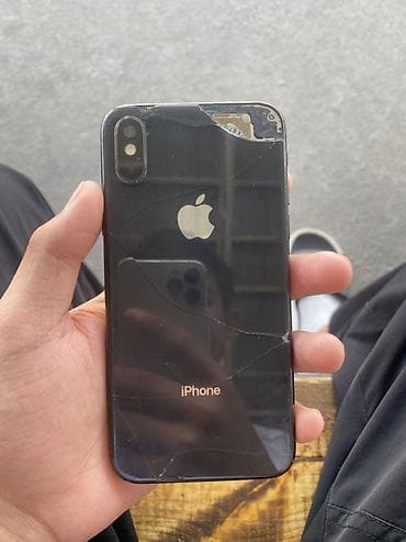 x айфон: IPhone X, Б/у, 256 ГБ, Черный, Чехол, 100 % — 1