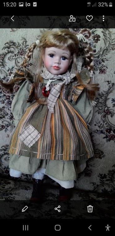 продажа статуэток: Кукла фарфоровая — 1