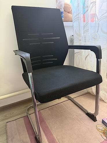 складной офисный стул: Офисный стул, цвет - Черный, Другой материал — 1