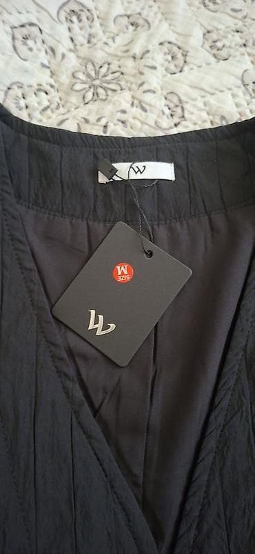 пошив куртки: Жакет свободного кроя, черный, размер M - Фасон: прямой силуэт с — 3