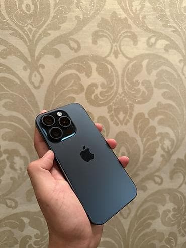 Техника и электроника: IPhone 15 Pro, Б/у, 128 ГБ, Blue Titanium, Защитное стекло, Чехол, 86 % — 2