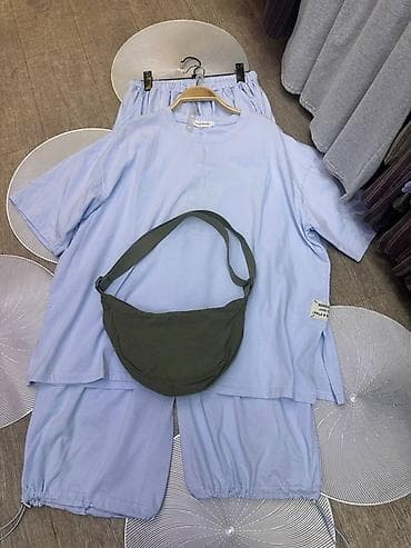 nike tech flees: Комплект унисекс из мягкого трикотажа: свободная футболка + просторные — 5