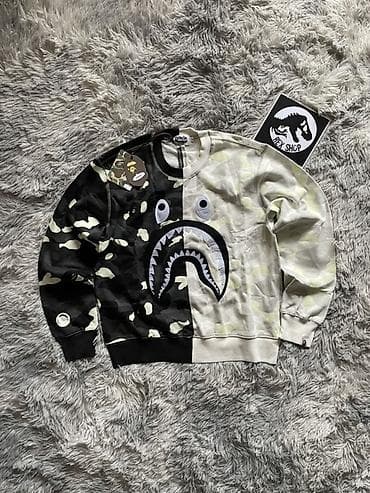 Толстовки: Свитшот A Bathing Ape (BAPE) Shark Camo Split - Оригинальный дизайн — 1