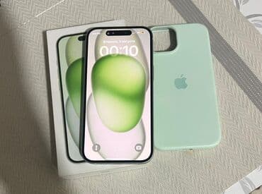 ноутбук город ош: IPhone 15, Жаңы, 128 ГБ, Alpine Green, Каптама, Кабель, Куту, 88 % — 2