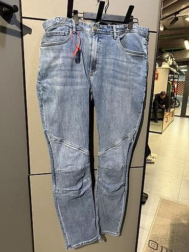 Мото‑джинсы Motowolf - Материал: плотный деним светло‑голубой варки с