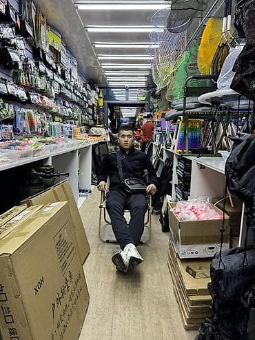 Стулья, табуретки: Походный складной стул, Другой материал, цвет - Бежевый — 4