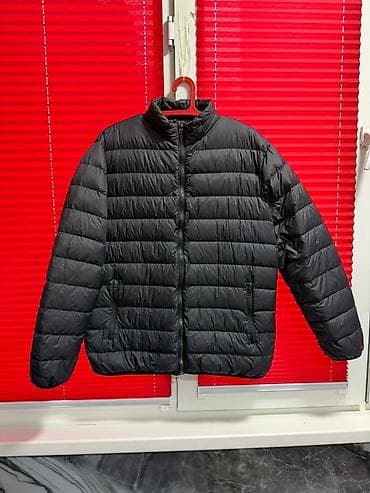 Лёгкая мужская пуховая куртка, черная. - Теплый стёганый дизайн с