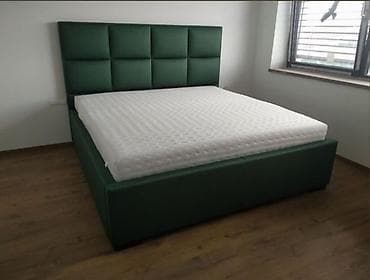 лофт мебел: Двуспальная кровать, Новый, С мягким изголовьем, длина - 200 см — 7