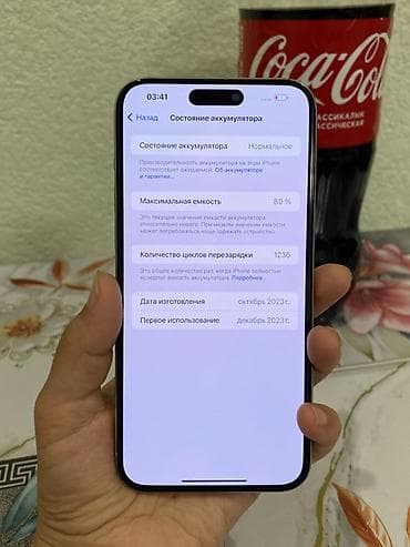 диспи: IPhone 15 Pro Max, 256 ГБ, White Titanium, 80 % — 4