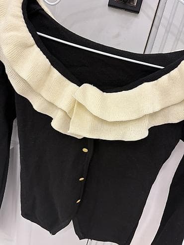 ажурный реглан: Кофта с рюшами, новая, стильная, размер S-M Возможет торг Женский — 2