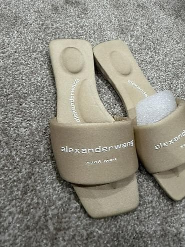 nike react: Бежевые шлёпанцы Alexander Wang Оригинал 39.5-40 размер Совершенно — 3