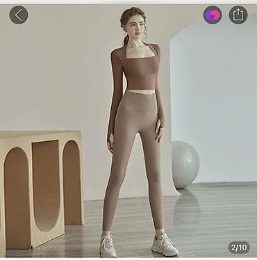 женские костюмы для фитнеса: Спортивный костюм, Топ, Китай, XS, S, M — 7