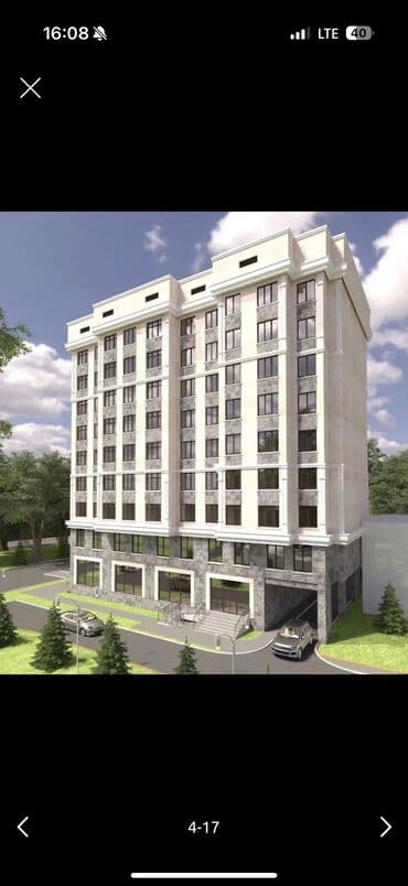 ош квартира берилет келечек: 2 комнаты, 53 м², Элитка, 8 этаж, ПСО (под самоотделку) — 4