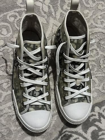 футболки блэк стар: Мужские кроссовки, 37, Dior, Б/у, цвет - Серый — 2