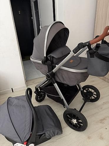 Коляскалар: Детская коляска-трансформер 3 в 1, серый цвет фирма Кидило Второй — 10