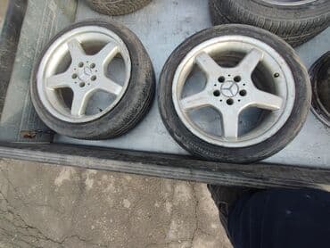 покрышка 12 дюймов: Литые Диски R 18 AMG, Комплект, отверстий - 5, Б/у — 2