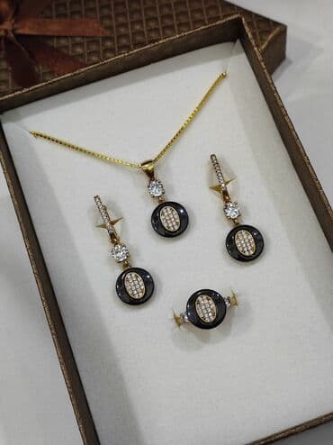 набор пандора: Серебряный Набор+ Цепочка Серебро МС напыление жёлтое золото 925 — 8