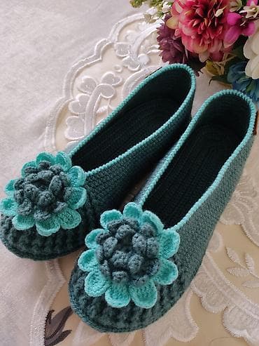 голубые: Домашние тапочки, 37, Новый, цвет - Голубой, Самовывоз — 3