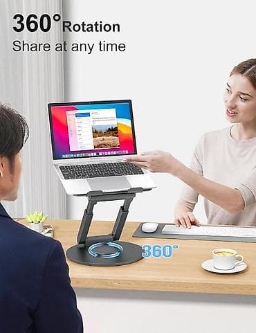 e mount: Телескопическая подставка для ноутбука Tounee. Цвет Space Grey. Новая — 4