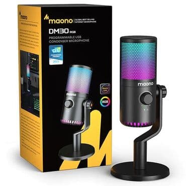 акустические системы music box с микрофоном: MAONO DM30 RGB — это USB-микрофон, предназначенный для подкастов — 5