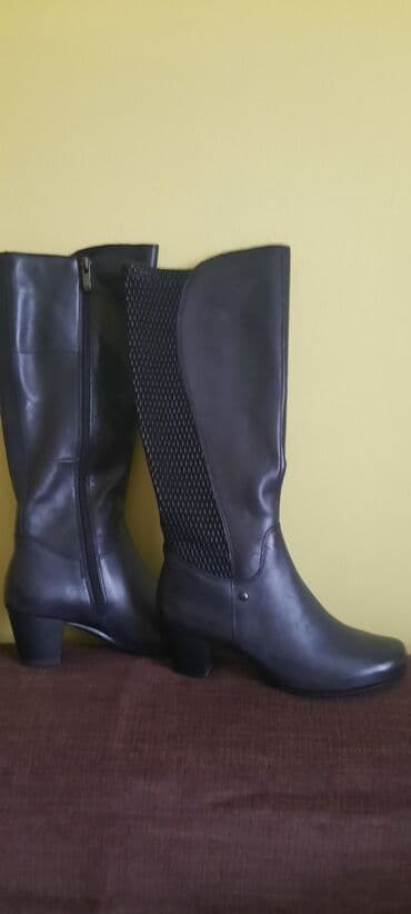 купить сапоги женские зимние кожаные италия: Сапоги, 35.5, Caprice, Новый, цвет - Серый, Самовывоз — 1