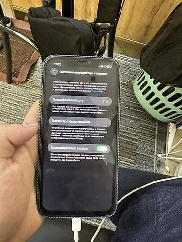 samsung 56: IPhone 12 Pro Max, Б/у, 128 ГБ, Графит, Чехол, 91 % — 3