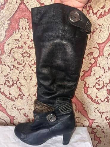 женские зимние сапоги из натуральной кожи и меха: Женские турецкие зимние сапоги. - Материал верха: натуральная кожа — 3