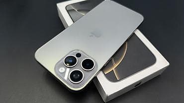 IPhone 16 Pro Max, Б/у, 1 ТБ, Серебристый, Чехол, Коробка, 100 %